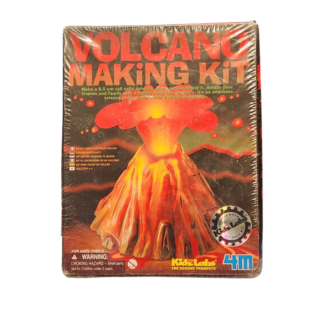 🌋Volcano Making Kit by 4M Kidz Labs Factory Sealed 9.5 cm Tall Toy Age 8+🌋